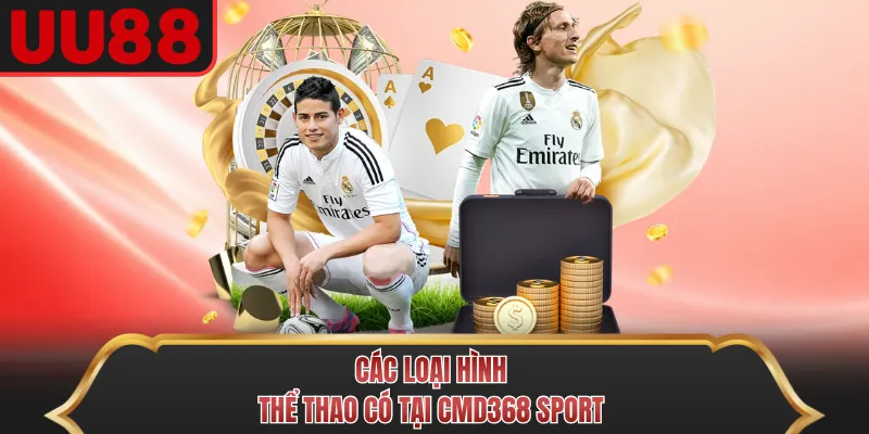 Các loại hình thể thao có tại CMD368 Sport